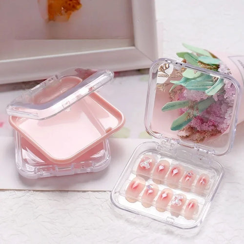 10 Pieces Empty Nail Boxes For Packaging Square Shape Box Wholesale Nail Tips Press On Nail Packaging Case Small Business Oasis Select