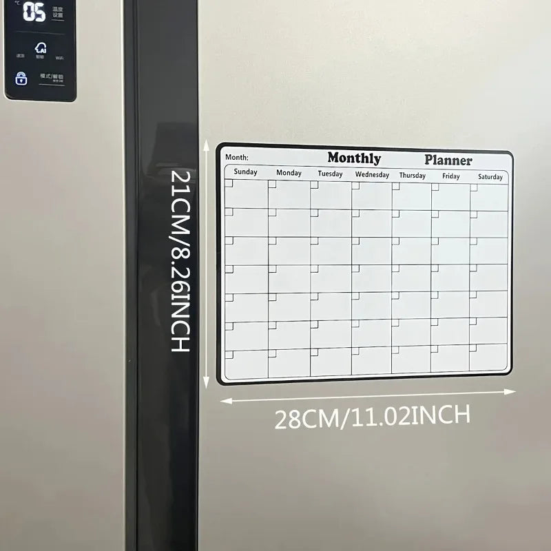 Magnetic Monthly Planner Dry Erase Calendar Whiteboard Magnetic Fridge Calendar for Home Office Family Schedule Organizer Oasis Select