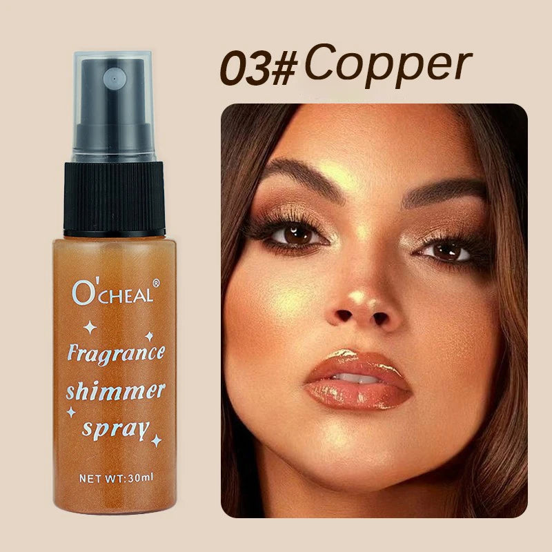 Waterproof Glitter Flash Spray – Face, Body & Neck Shimmer Body Glitter Spray Oasis Select 03 Copper