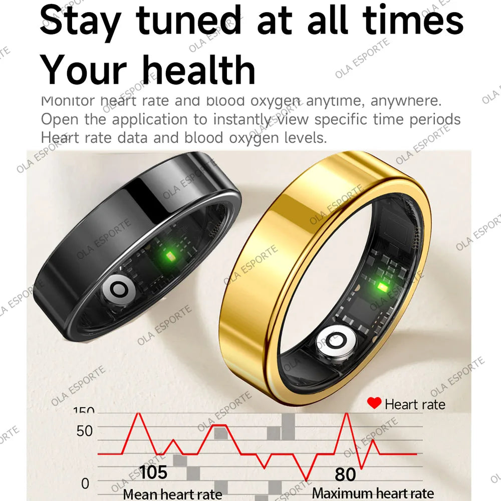Ola Esporte Smart Ring – Heart Rate, SpO2 & Sleep Tracker IP68