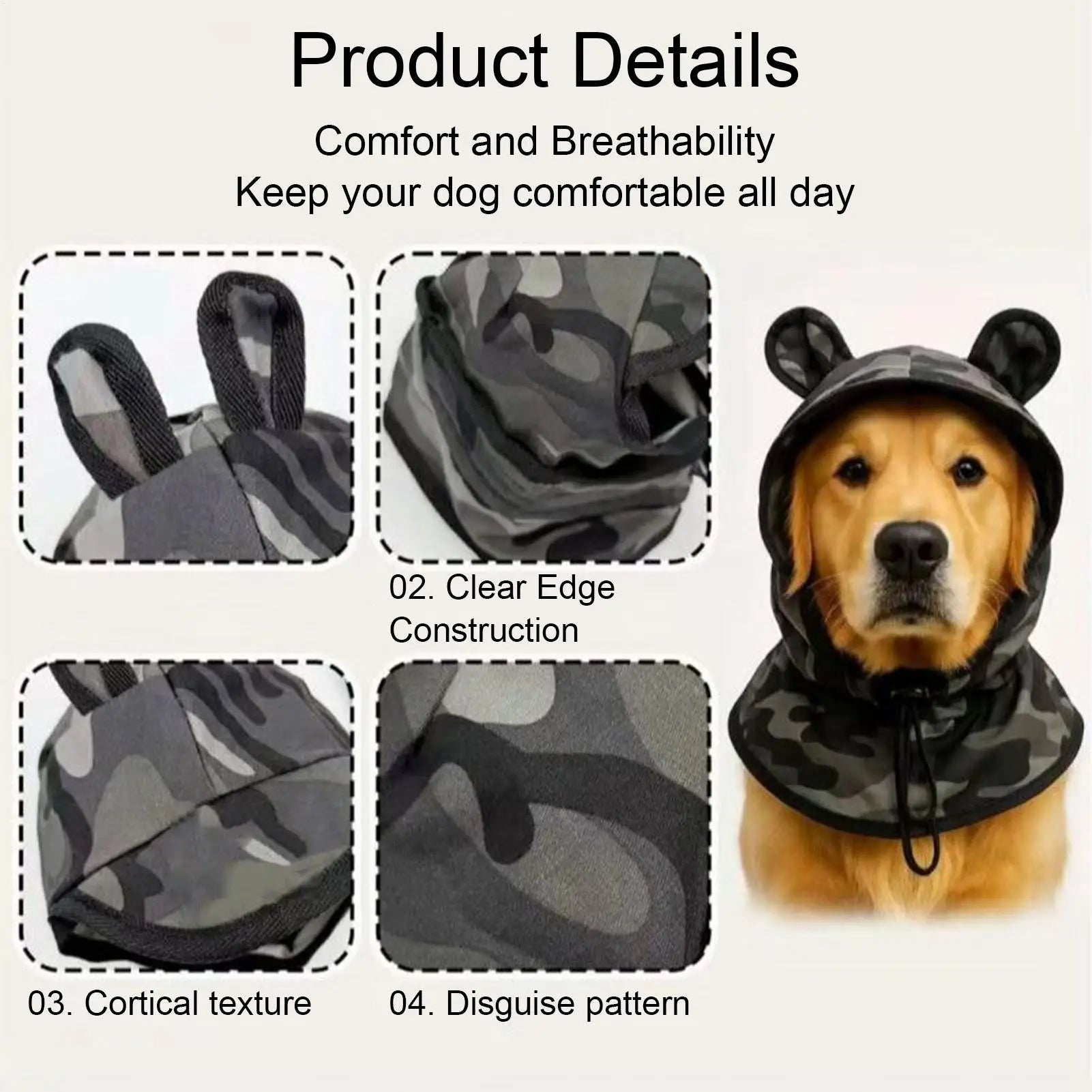 Dog Sun Hat Outdoors Walking Dog Windproof Sun Protection Sun Hat Pull Drawstring Adjustable Bucket Hat Sun Shade Pet Supplies Oasis Select