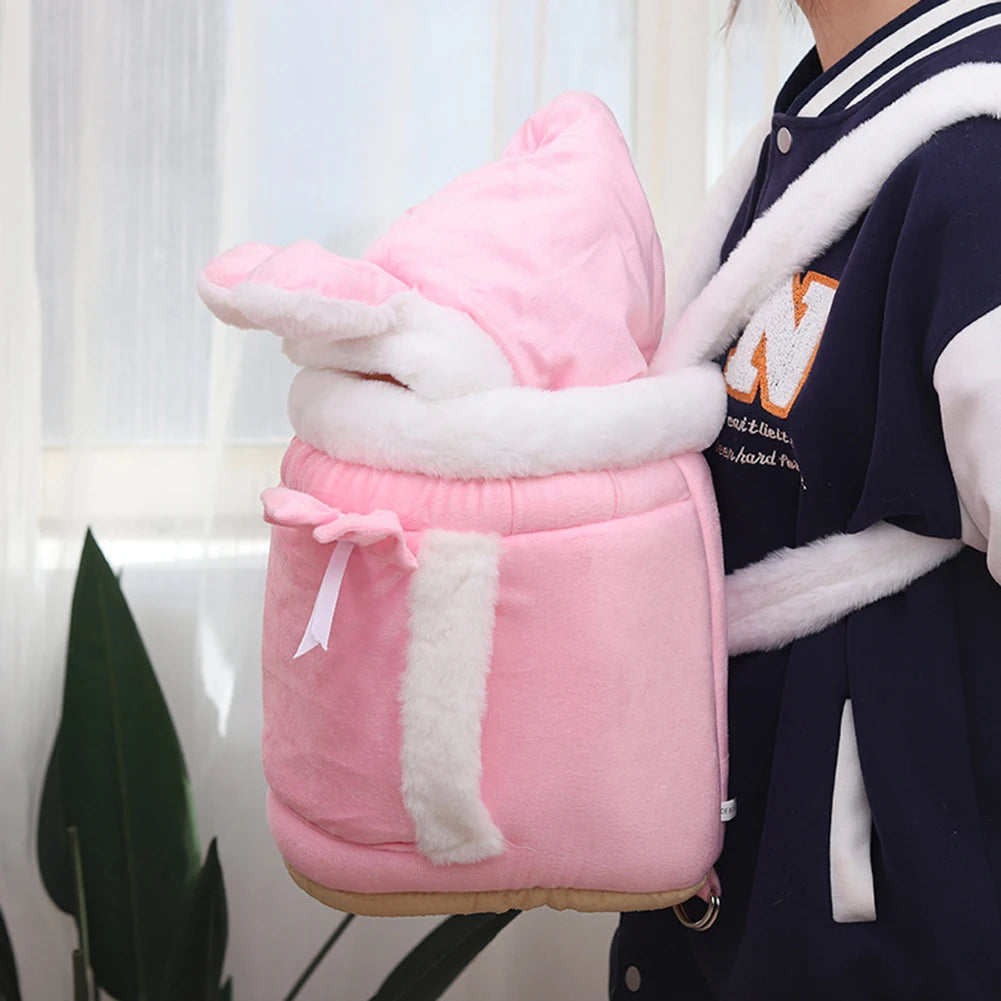 Cozy Plush Cat Carrier Backpack | Warm Travel Bag for Pets