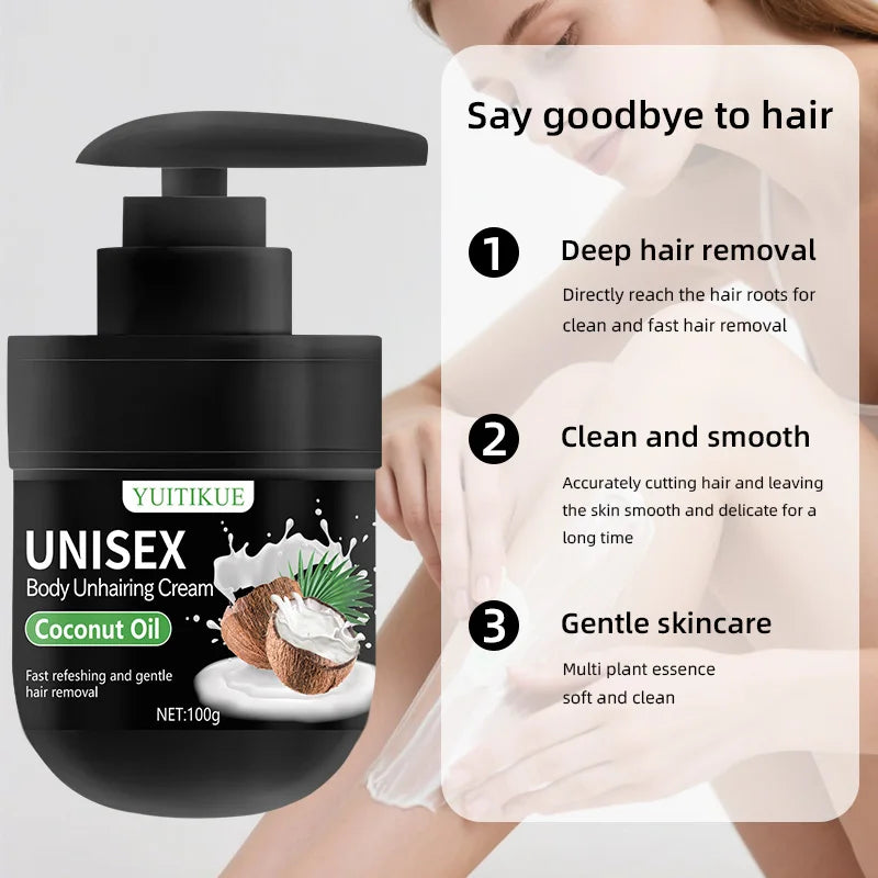 YUITIKUE Hair Removal Cream 100g – Coconut Oil & Aloe