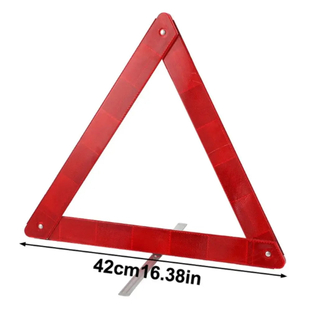 Reflective Emergency Warning Triangle Metal Bracket Foldable Reflective Triangle 2Pcs Set Folded Stop Sign Oasis Select