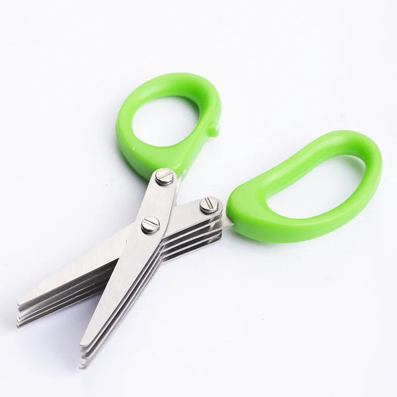 3/5 Layer Kitchen Scissors Multi Functional Stainless Steel for Pepper Scallion Laver Cutting Chopping Cooking ToolS Oasis Select 5 Layers