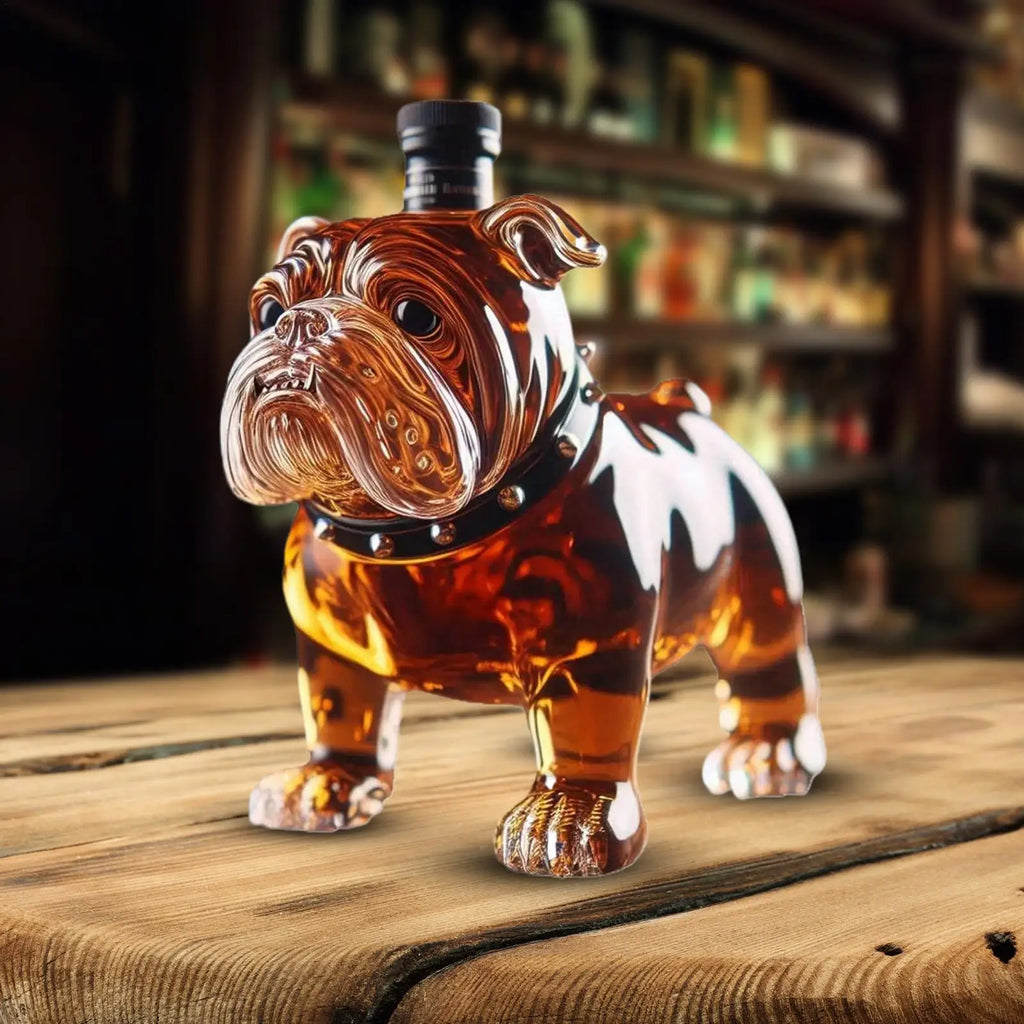 Whiskey Bottle Bulldog Collectible Liquor Decanter Alcohol Decanter for Restaurants Shelves Collectible Liquor Bottle Oasis Select
