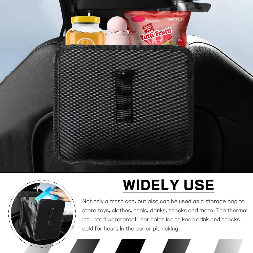 Hanging Foldable Car Trash Can Waterproof Leakproof Auto Garbage Can Large Capacity Vehicle Organizer Interior Accessories Oasis Select