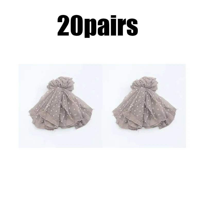 10/20/30pairs Cool Breathable Summer Sexy Black Skin Dot Sock Solid Color Dot Socks Women Girls High Stretch Mesh Nylon Sock Oasis Select 20pairs grey One Size