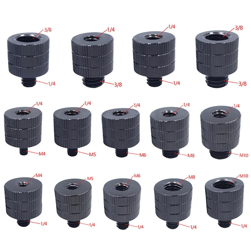 1/4 to M4 M5 M6 M8 M10 Conversion Screw 3/8" Male to Female Thread Screw Mount Adapter Standard for Projector Tripod Oasis Select