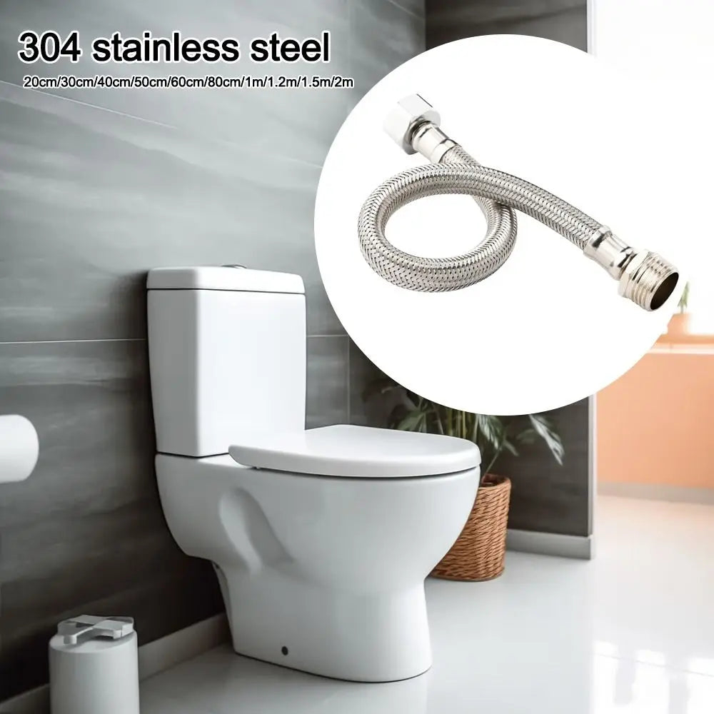 20-200CM Length Flexible Shower Hose Stainless Steel Internal Threaded Extension Sprayer Pipe Adjustable Length Oasis Select