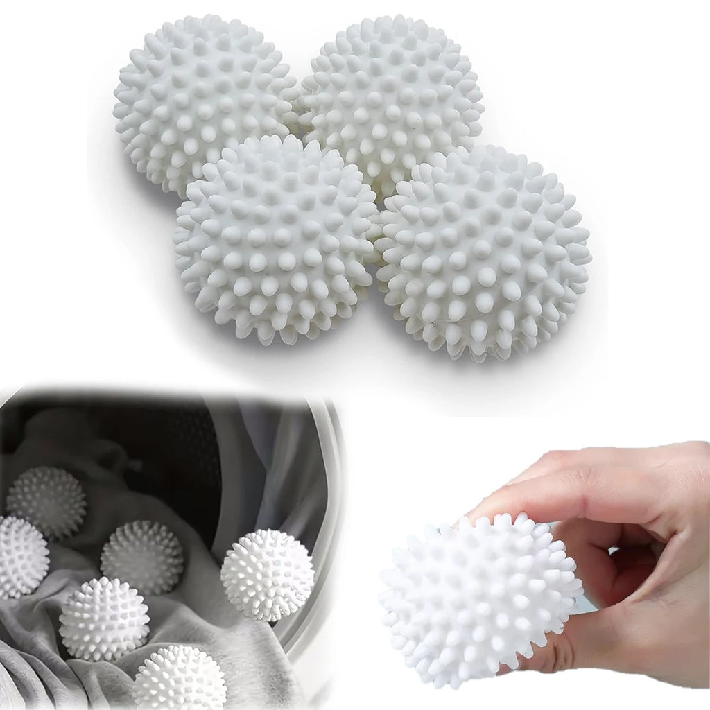 3/6/9 PCS Reusable Laundry Washing Balls for Front Loaders – 3D Design Boosts Cleaning, Reduces Detergent Use, PVC (White) Oasis Select