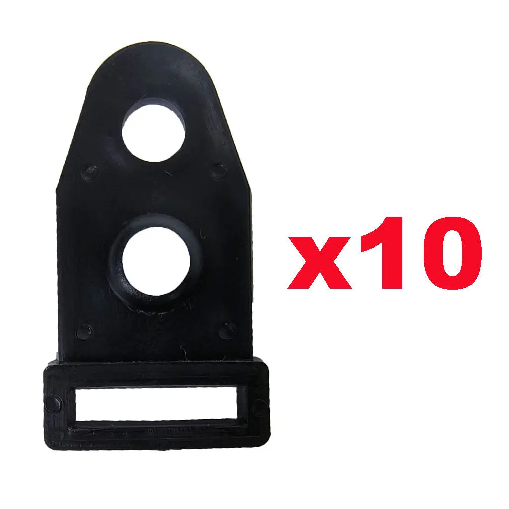 Camping Tent Legs Two Holes Ground Fixing Accessories Outdoor Camping Durable Tent Ground Fixed Clip Nail Pole Rod Feet Clamp Oasis Select 2 Eye 10 pieces