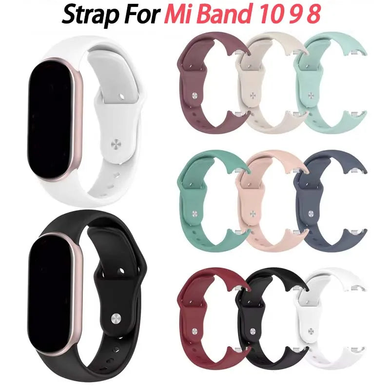 Silicone Sport Strap for Mi Band 10 / 9 / 8 – Flexible Replacement Watch Replacement Strap Oasis Select