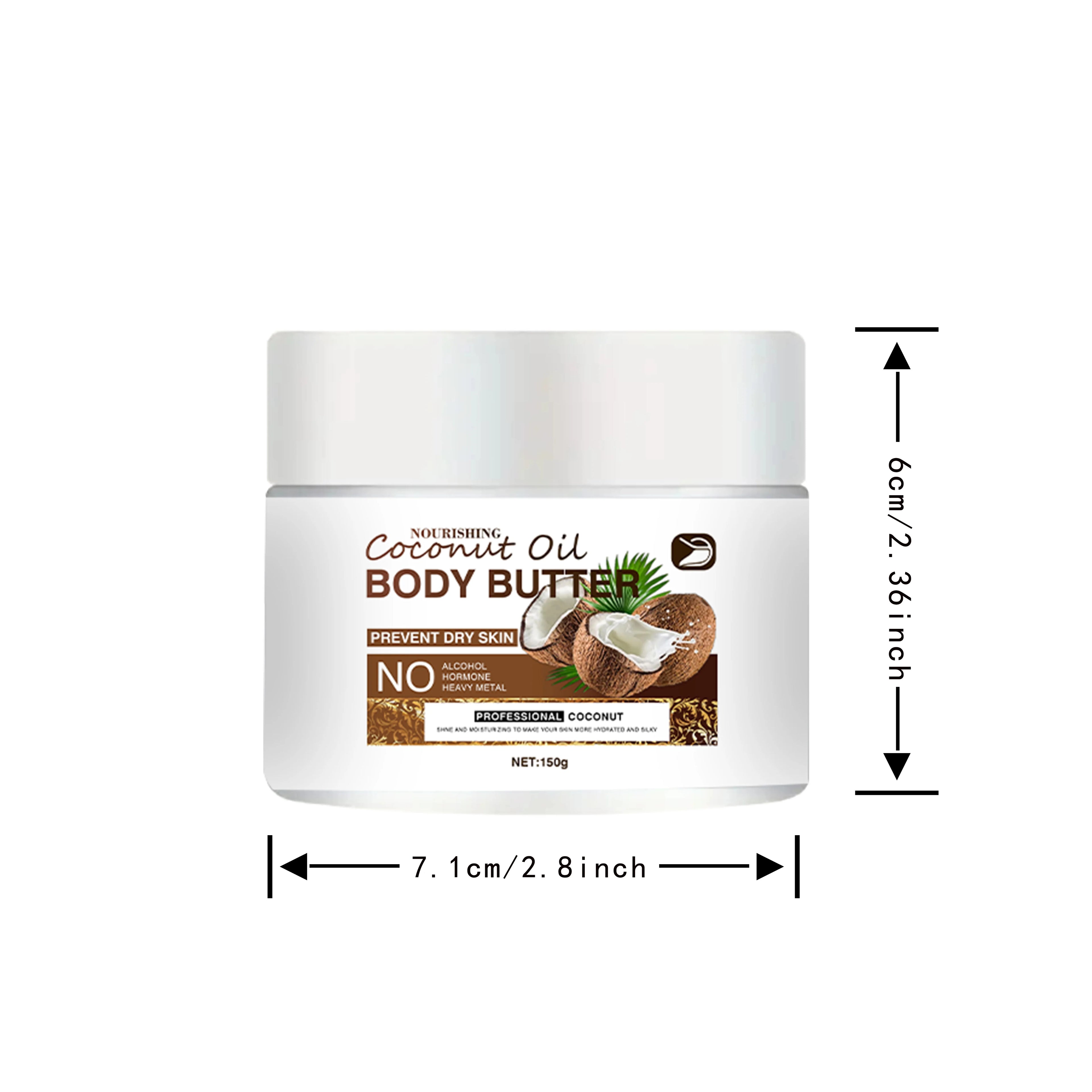 Ottilavie Coconut Oil Body Cream – Deep Hydration All Skin Types Body Moisturizer Cream Oasis Select