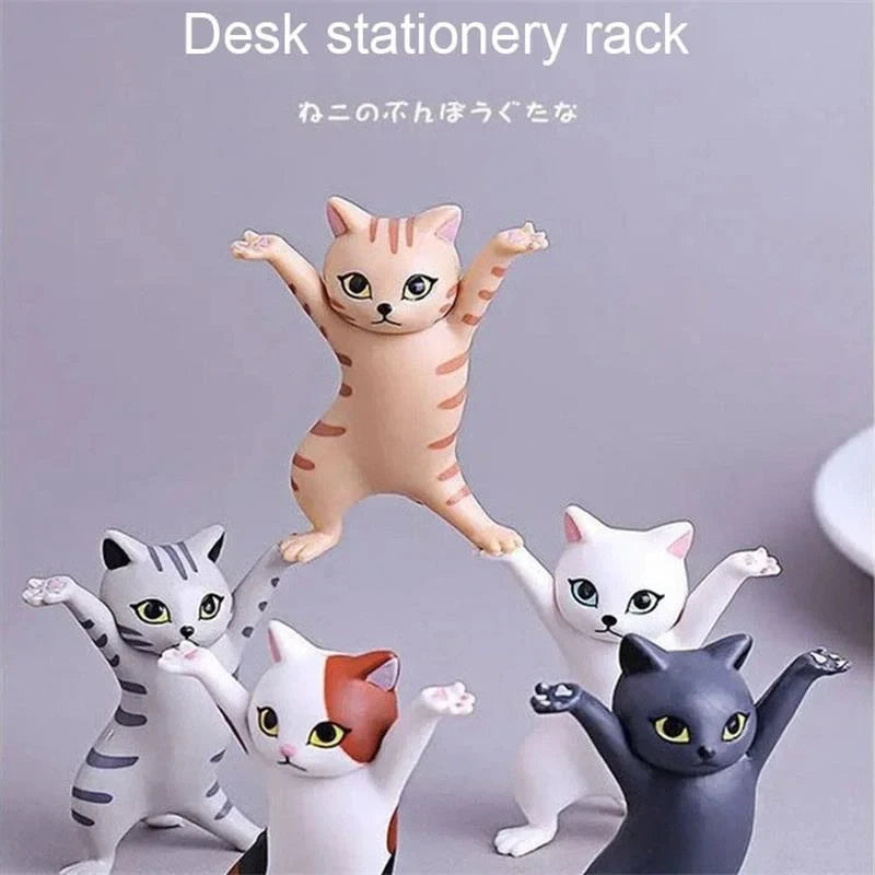 5 PCs Dancing Cat Figure Decoration Animation Cat Model Fashion Toy Enchanting Cat Capsule Toy Doll Cake Decoration Oasis Select