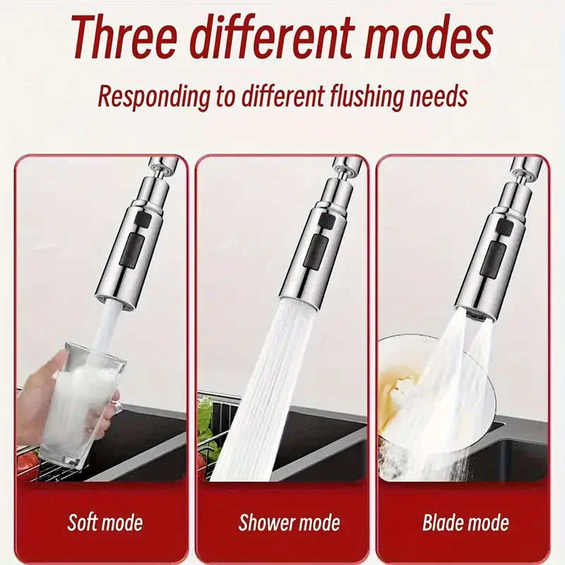 Universal Faucet Extender Bubbler – Splashproof Kitchen Tap Spout