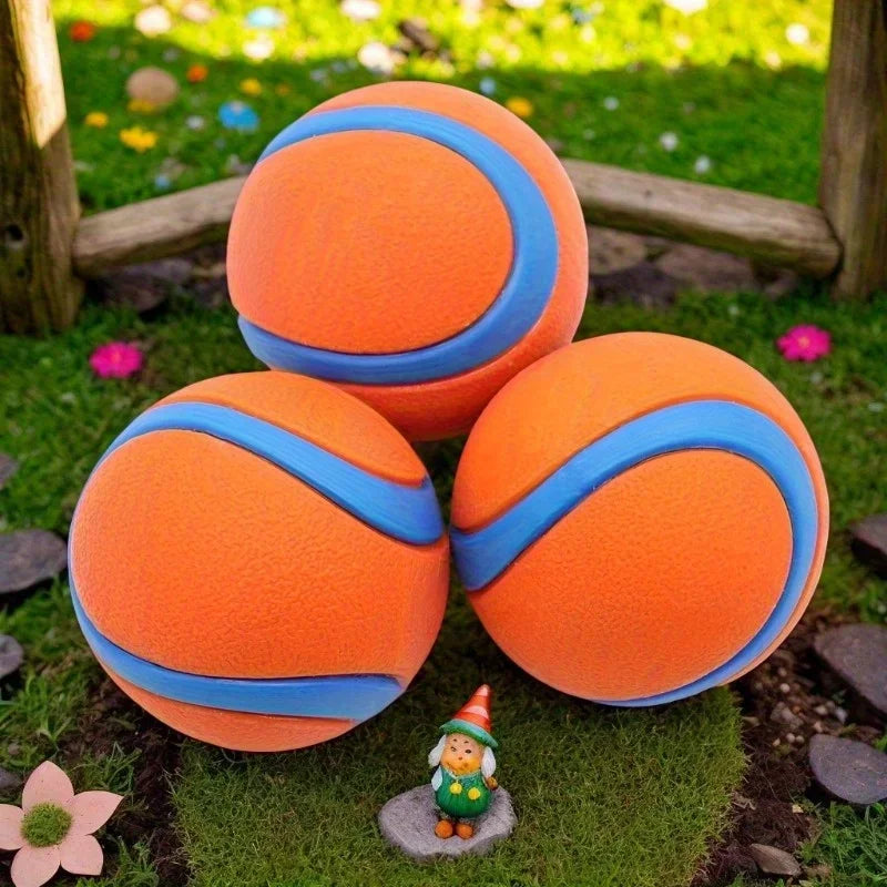 2pcs Durable Rubber Dog Chew Balls Orange Durable Rubber | Gnaw-Resistant, Interactive Training & Educational | Medium Breeds Oasis Select