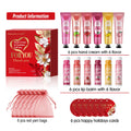 24PCS/box lip balm in bulk, hand cream in bulk thank you card and red gauze bag, wedding gift to guests, Christmas and New Year Oasis Select 24PCS gift set