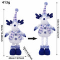 Blue Santa Reindeer Christmas Tree Snowman Ornaments Creative Stretchable Plush Toy Hanging Decorations Oasis Select Elk