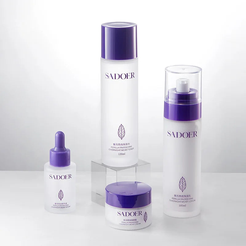 SADOER Perilla Overnight 4-Piece Skincare Set | Hydrate & Glow