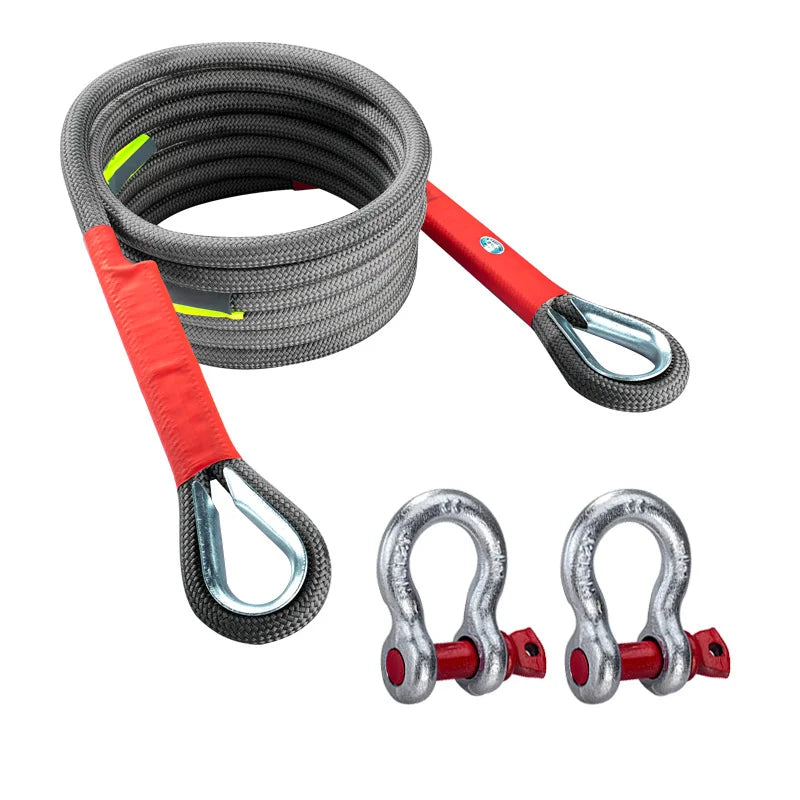 Car trailer rope, outdoor camping, off-road safety rope, towing rope, rescue rope, U-shaped steel buckle, polyester rope, towing Oasis Select