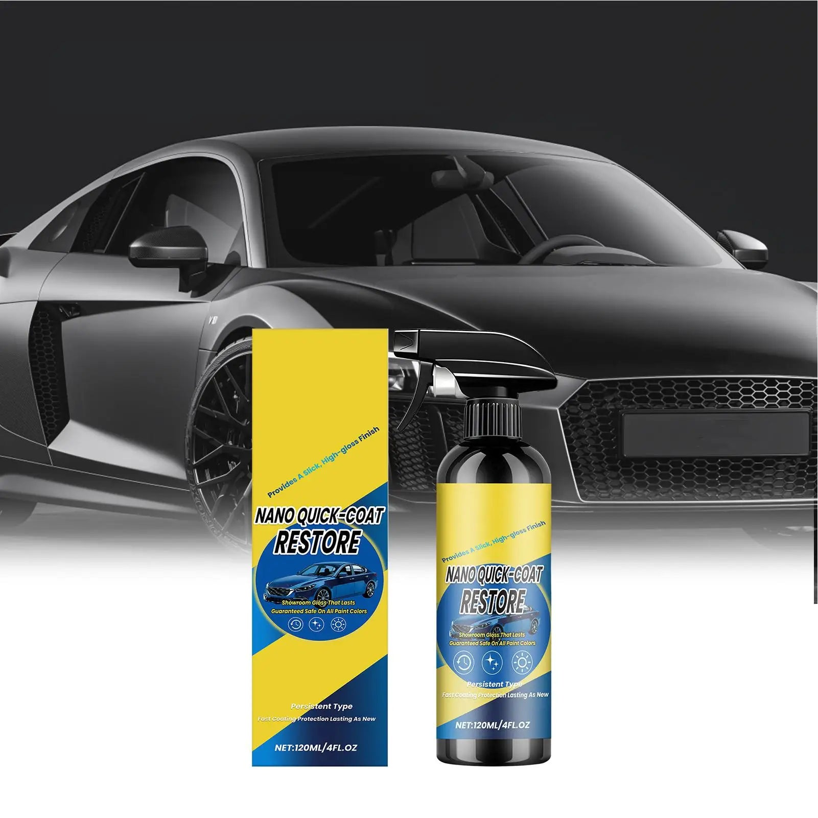 Ceramic Coating for Cars 120ml Quick Long-lasting High Gloss Agent Car Ceramic Coating Spray for Exterior Headlight Trim Marine Oasis Select