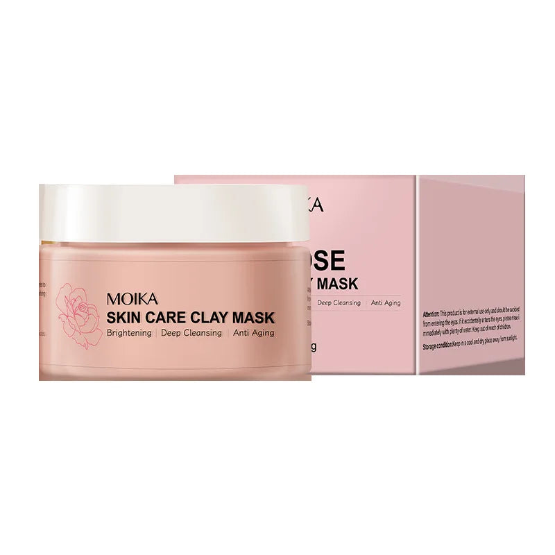 120gRose Whitening Clay Mask Cleans Skin Delicate Mild Hydrating Firm Clean Pores Remove Blackheads Acne Facial Mask Facial Care Oasis Select rose 120g