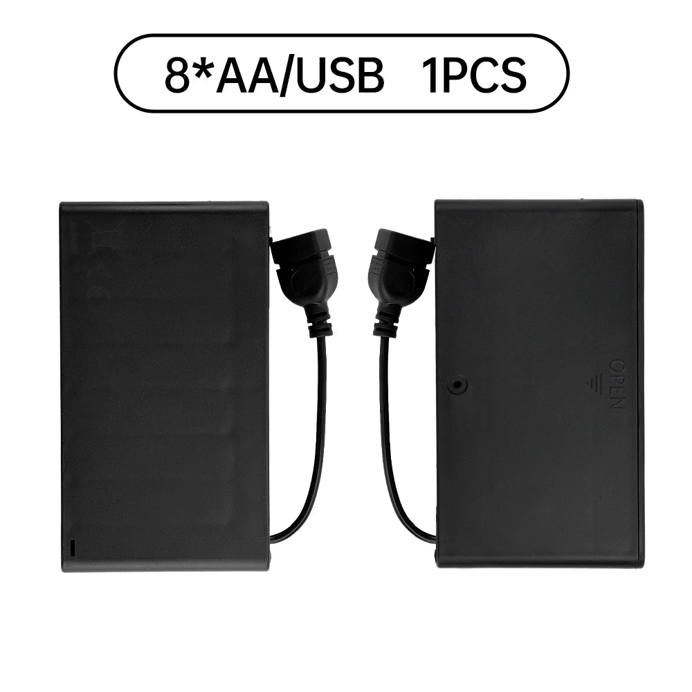 2/3/4/6/8 Slot AA Battery Case 3V/4.5V/6V/9V/12V AA Battery Holder AA Box AA Battery Storage Case With USB Oasis Select 8 AA