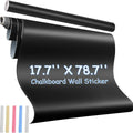 Chalkboard Contact Paper Roll 17.3" x 78.7" Contains 5 Chalks Removable DIY Chalkboard Wall Stickers, Black Chalkboard Stickers Oasis Select black