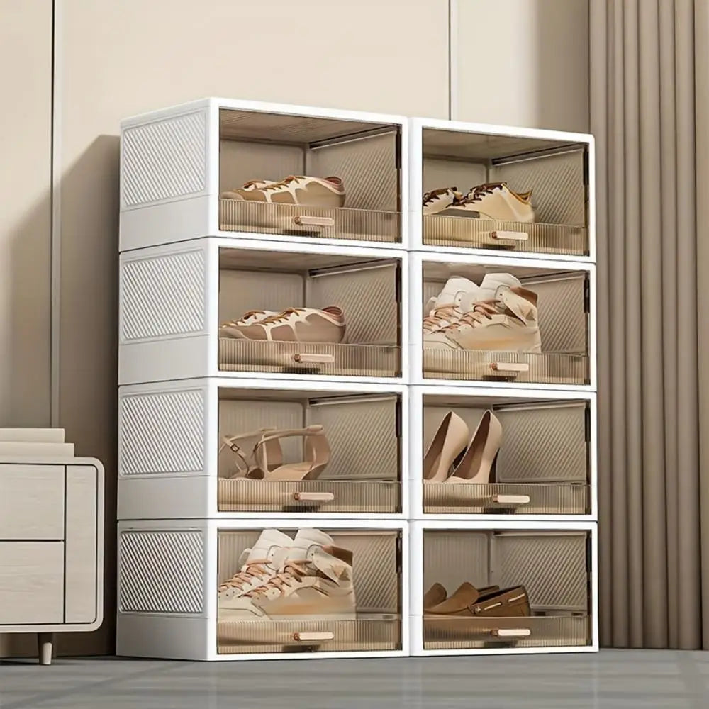 1pc transparent plastic shoe box, multifunctional family storage box, detachable shoe storage box, dustproof shoe box Oasis Select