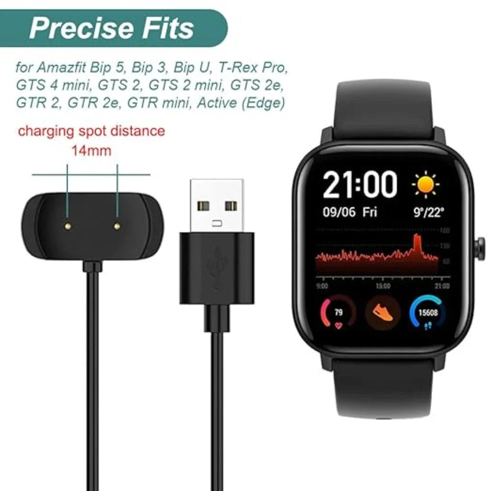 Amazfit GTS 2 / GTR 2e / Bip 5 USB Replacement Charger Cable Smartwatch Charger Cable Oasis Select