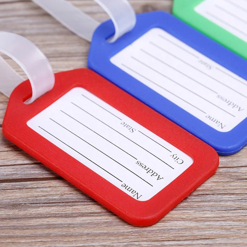 Colorful Plastic Luggage Tags with Straps | Travel ID Tags Luggage Tag Oasis Select