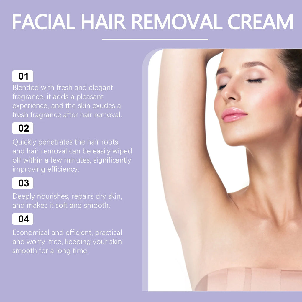Body Depilatory Cream Gentle Remove Leg Arm Private Hair Soothes Skin Reduces Redness Irritation Painless Hair Growth Inhibitor Oasis Select