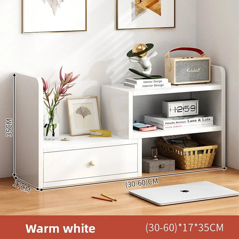 Desktop bookshelf storage shelf office storage shelf simple desk multi-layer telescopic shelf home desk small bookcase Oasis Select 15