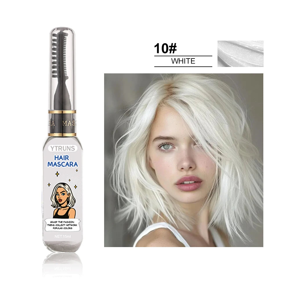 13-Color Temporary Hair Dye | Buildable Smudge-Resistant Paint
