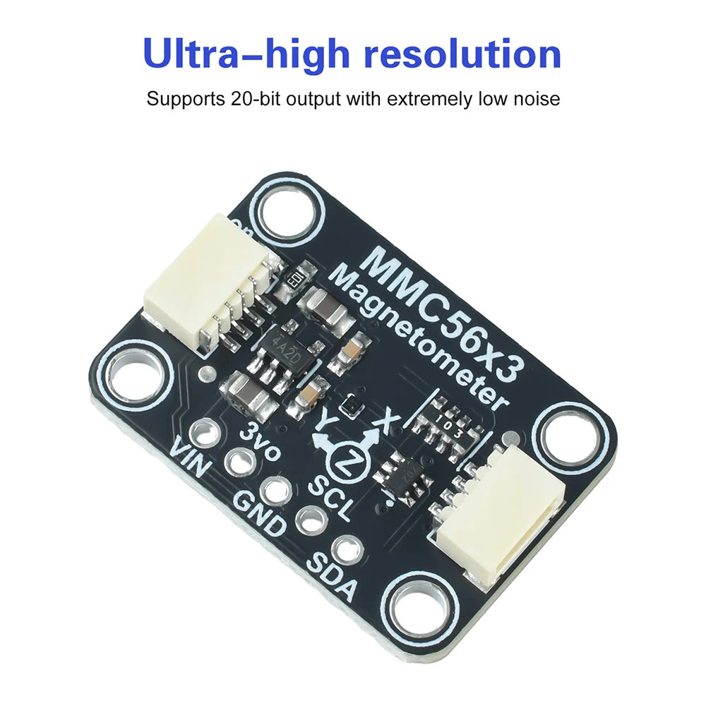 High-Precision MMC5603 Three-Axis Magnetometer Module Compatible With Stemma Qt/Qwiic Interface Blackboard Oasis Select