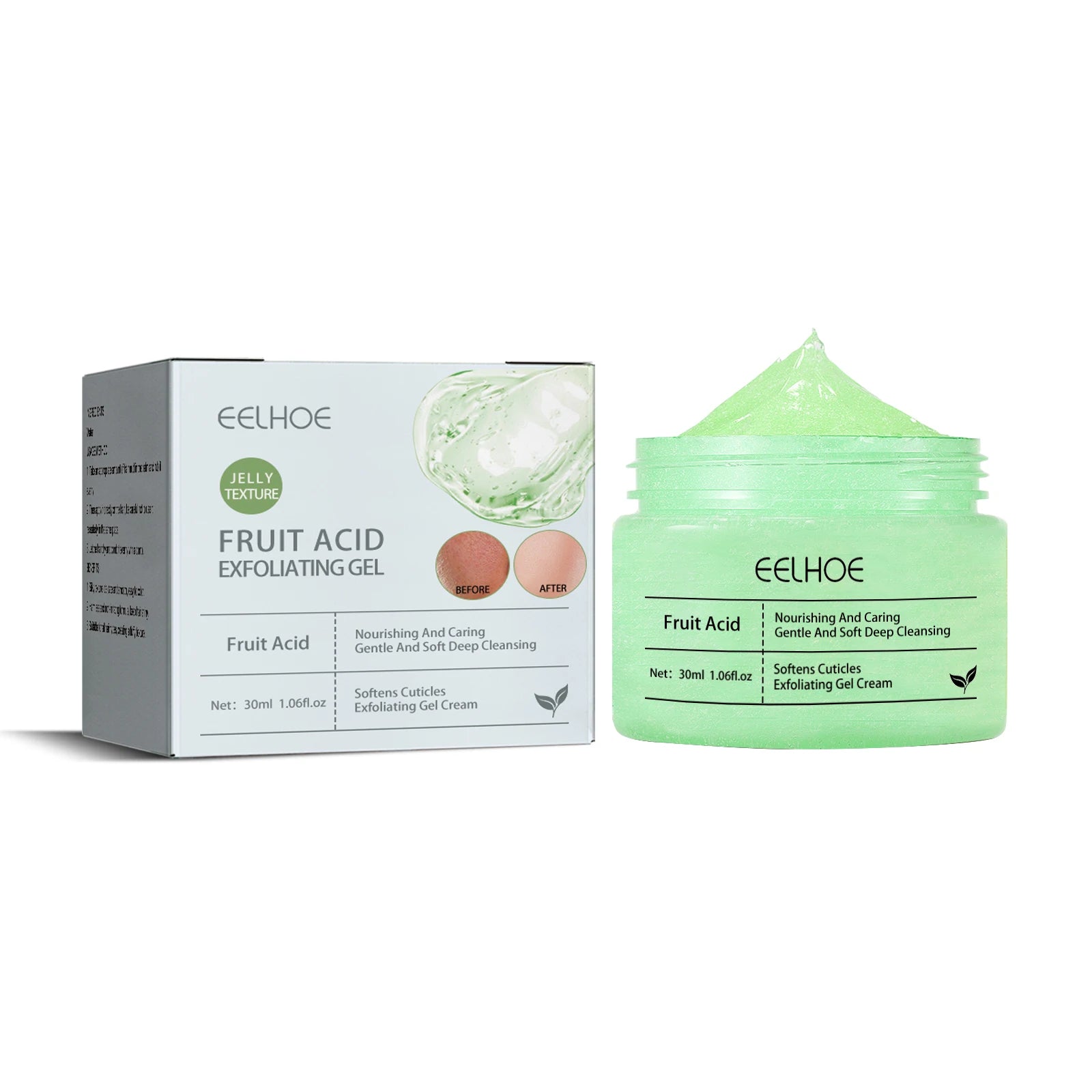 Eelhoe Fruit Acid Exfoliating Gel – Pore Cleanse & Blackheads Facial Exfoliating Gel Oasis Select 30ml boxed