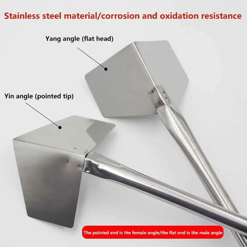 1/4Pcs Construction Tools Stainless Steel Putty Knife Drywall Scrapers Hand Tool Inside Outside Corner Scraping Puller Oasis Select