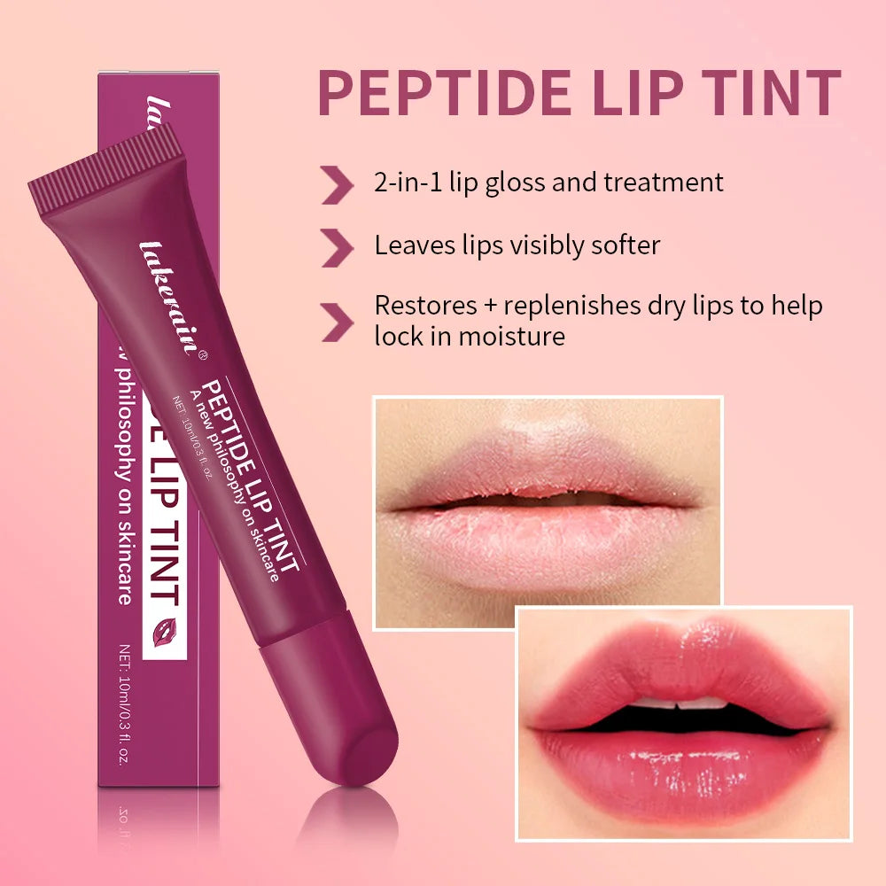 Peptide Tinted Mirror Finish Moisturizing Lipstick Long-Lasting Color-Enhancing Lip Gloss Remove Line Lip Protection Serum Oasis Select