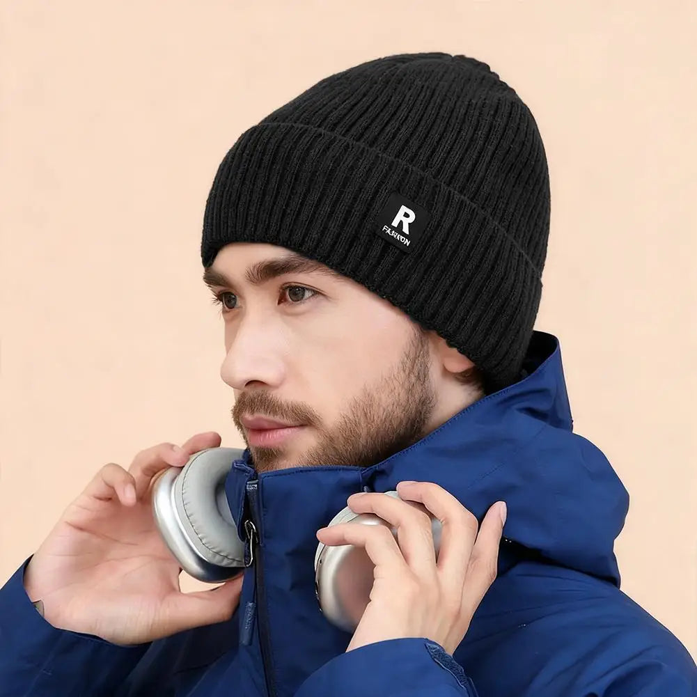 Winter Fleece-Lined Knit Beanie Hat – Unisex Warm Skull Cap Winter Beanie Hat Oasis Select