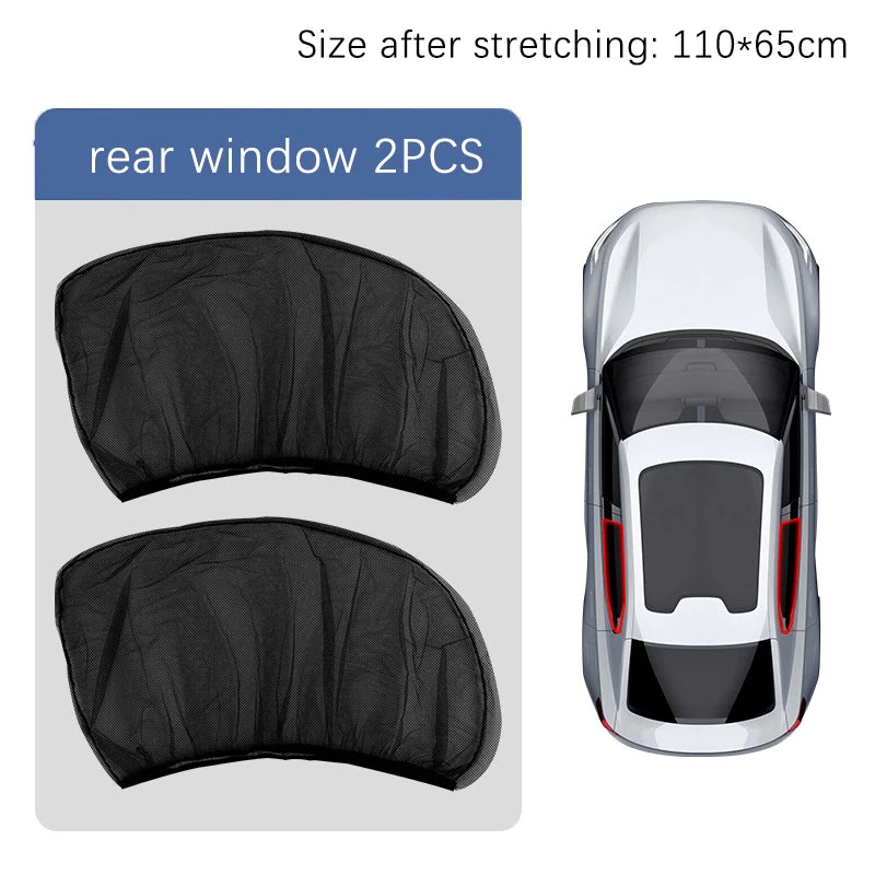 2pcs Car Sun Shade Styling Accessories Auto UV Protect Curtain Side Window Sunshade Mesh Sun Visor Protection Window Films Oasis Select B