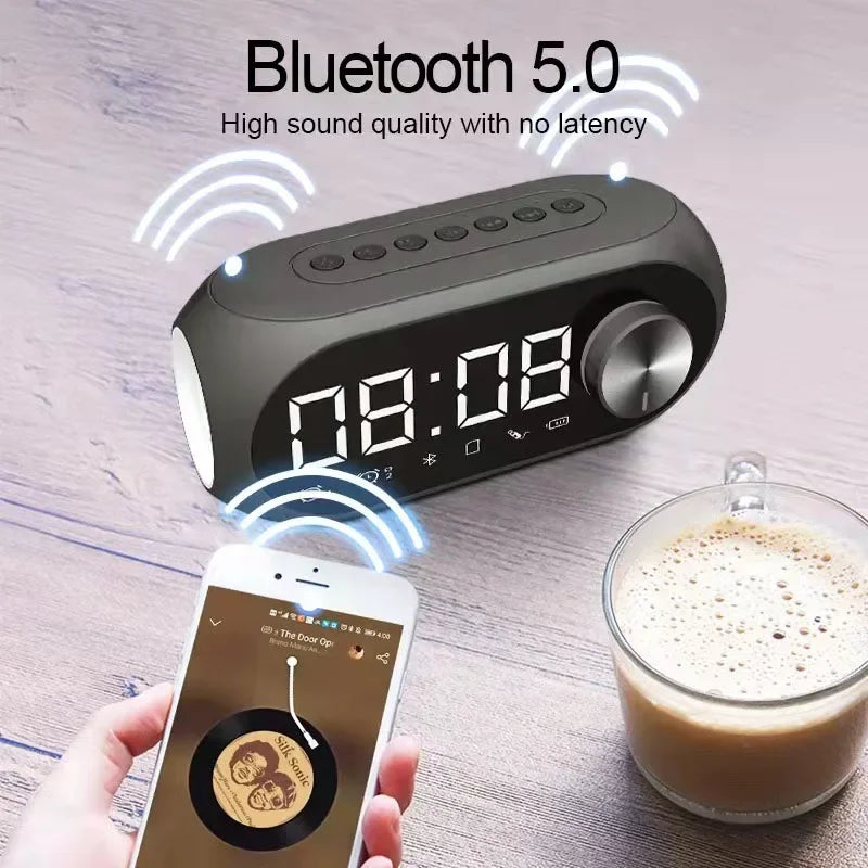 AyeBeau Bluetooth Speaker Alarm Clock FM Radio – Portable S8