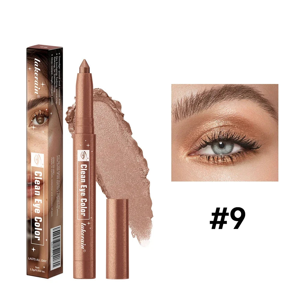 Lakerain Eyeshadow Sticks 12 Colors Long Lasting Waterproof High Pigmented Shimmer Glitter And Matte Eyeshadow Pencil Makeup Oasis Select 9color
