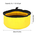 Water Containers 5L Water Bucket Portable Folding Water Container with Handle for Camping Fishing Beach BBQ Emergency Garden Oasis Select Yellow 1PC
