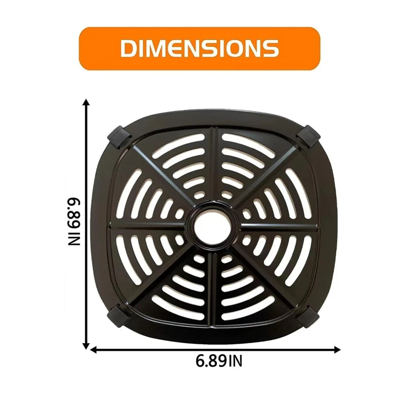 Air Fryer Grill Crisper Tray For Dash 2.6QT Tasti-Crisp Digital Air Fryer With Air Fryer Rubber Feet Oasis Select