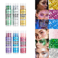 6-Pack Glitter Stick Set – Waterproof Sequin Gel Face & Body Glitter Makeup Sticks Oasis Select 6PCS