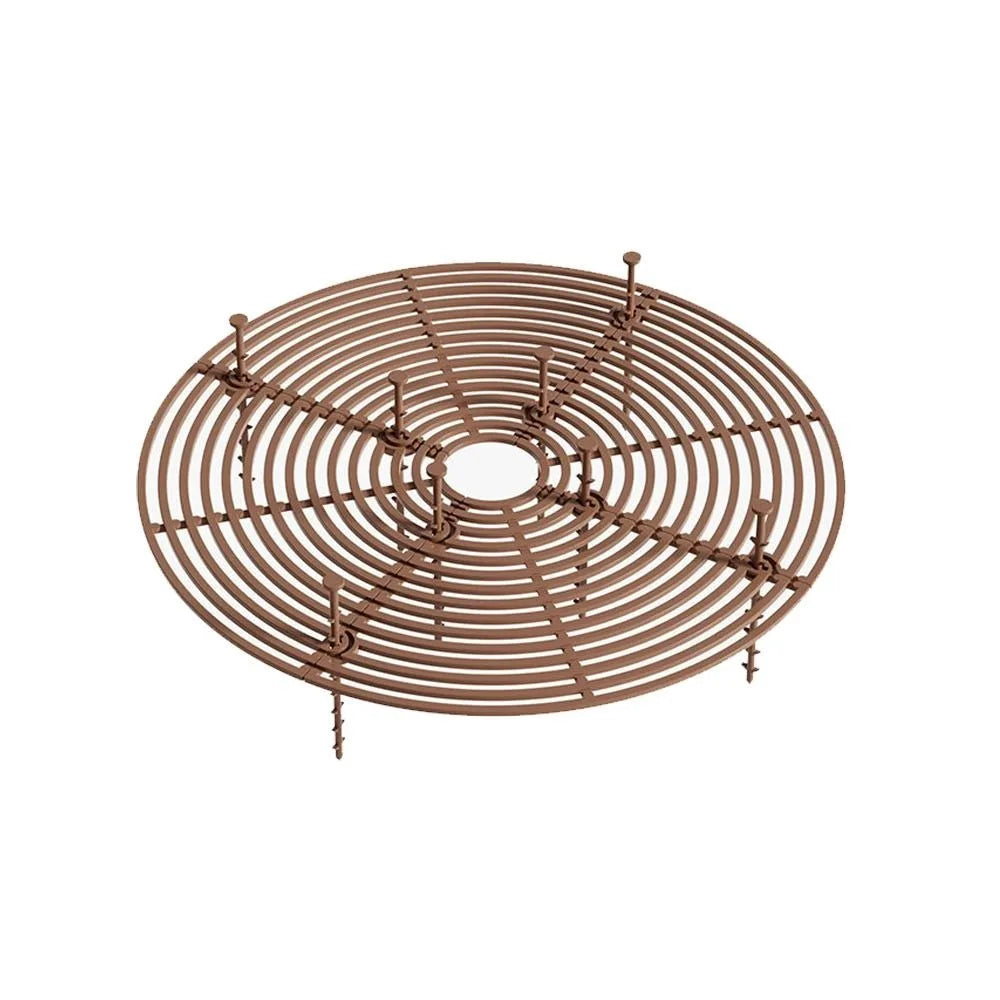 Cuttable Plant Pot Guards Rust-proof Round/Square Flower Pot Cover Multi-use Plastic Plant Protection Mesh Balcony Yard Oasis Select Coffee-30cm-Round