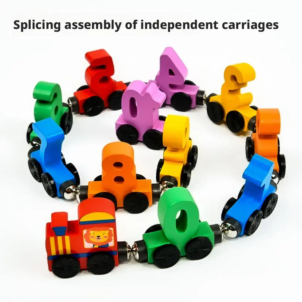 Train Set Magnetic Digital Train Puzzle Wooden Number Trains Learning Activities Educational Digital Train Toys Kids Gifts Oasis Select