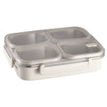 Stainless Steel Bento Lunch Box – 3 Compartments & Soup Cup
