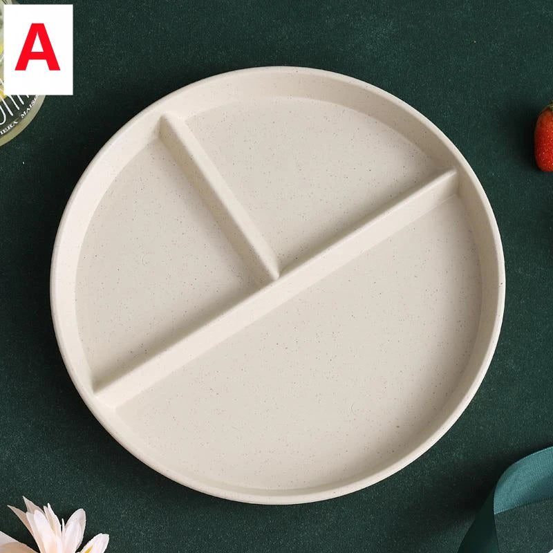 Eco Wheat Straw 3-Section Divided Dinner Plate – BPA Free Divided Dinner Plate Oasis Select A 22cm